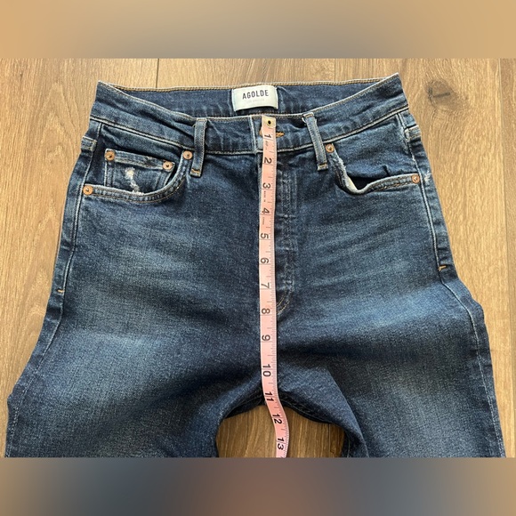 AGOLDE Dark Wash button Fly Women’s Jeans Size 25 - Picture 6 of 8